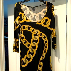 Venus chain print A-line dress